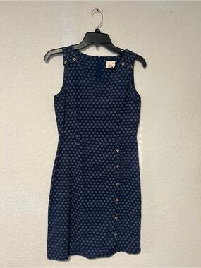Mata Traders Navy Blue Printed Mini Dress